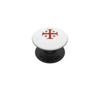 Knights Templar Jerusalem Cross Red Distressed PopSockets Adhesive PopGrip