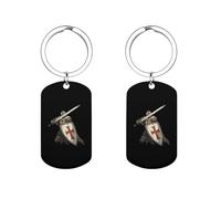 Knights Templar Keyring Stainless Steel Charms Keychain Car Key Ring Bag Accessories Gifts
