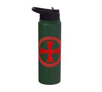 Knights Templar - Maltese Cross Shield Medieval Crusader Stainless Steel Insulated Water Bottle