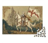 Knights Templar, Medieval Fantasy CastlePuzzles 1000 Pieces for Adults for Adults 1000 Piece Puzzle Educational Challenge Games Home Decoratio