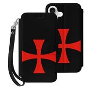 Knights Templar Mobile Phone Front Flip Cases Compatible with iPhone 17/17 Air/17 Pro/17 Pro Max Anti-Scratch Covers