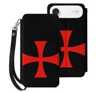 Knights Templar Mobile Phone Front Flip Cases Compatible with iPhone 17/17 Air/17 Pro/17 Pro Max Anti-Scratch Covers