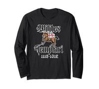 Knights Templar on Horseback 1118-1312 in Latin Long Sleeve T-Shirt