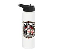 Knights Templar Pauvres Chevaliers Du Christ French Stainless Steel Insulated Water Bottle