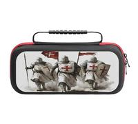 Knights Templar Printed Portable Carrying Storage Case Compatible with Switch 20 Games Card Slots