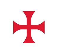 Knights Templar Red Cross Set of 6 Aluminium Coasters With Cork Feet In a Presentation Box