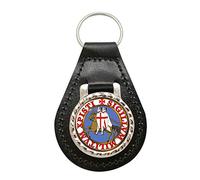 Knights Templar Seal Leather Key Fob