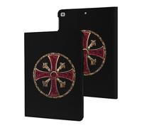 Knights Templar Seal Symbol Funny Tablet Cases Multi-Viewing Angels Trifold Stand Case Compatible with iPad Series