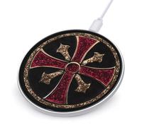 Knights Templar Seal Symbol Funny Wireless Charger Pad 10W Lightweight Charging Station Personalized Gifts for Travel Home Office