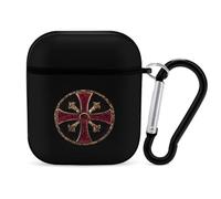 Knights Templar Seal Symbol Stylish Printed Bluetooth Headset Protective Cover Compatible with AirPods 1/2 with Buckle