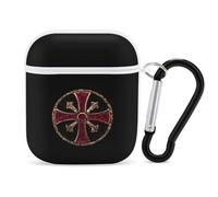 Knights Templar Seal Symbol Stylish Printed Bluetooth Headset Protective Cover Compatible with AirPods 1/2 with Buckle
