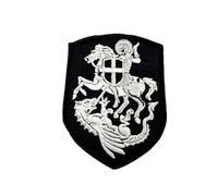 Knights Templar St George & Dragon Crusader Tactical Embroidered Airsoft Morale Patch (Black)