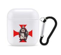 Knights Templar Stylish Printed Bluetooth Headset Protective Cover Compatible with AirPods 1/2 with Buckle