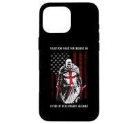 Knights Templar | Vintage American Flag | Crusader Warrior Case for iPhone 16 Pro Max