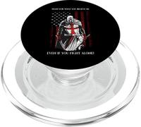 Knights Templar | Vintage American Flag | Crusader Warrior PopSockets PopGrip for MagSafe