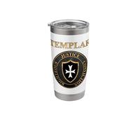 Knights Templar Virtues of The Templars Medieval Shield Stainless Steel Insulated Tumbler