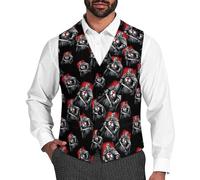 Knights Templar Waistcoats for Men Suit Vest Formal Wedding Party Waist Coat Top