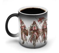 Knights Templars Printed Color Changing Cups Heat Discoloration Coffee Mug 11 Oz Funny Magic Cup