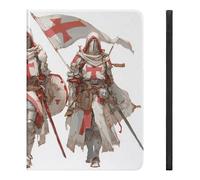 Knights Templars Printed Tablet Case with Pencil Holder Unisex Slim TPU Protective Cover Compatible with iPad 2020/Pro 2020/Pro 2021/Air4/Air5