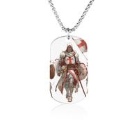 Knights Templars Trendy Dog Tag Necklace Memorial Pendant