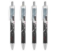Knights with Swords Retractable Ballpoint Pens 0.5mm Fine Black Inks Roller Smooth Writing Office Supplies 4 PCS