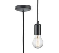 Knightsbridge 1.8m E27 Contemporary Pendant Set - Anthracite (8270L)