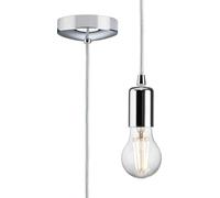 Knightsbridge 1.8m E27 Contemporary Pendant Set - Polished Chrome,8270L