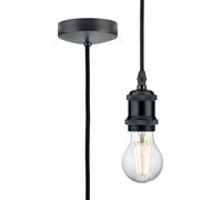 Knightsbridge 1.8m E27 Vintage Pendant Set - Anthracite