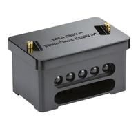 KnightsBridge 100A 2 x 5-Way (Double Pole) Service Connector Block - Brass Terminals
