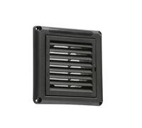 KnightsBridge 100mm/4 inch Extractor Fan Grille with Fly Screen - Black