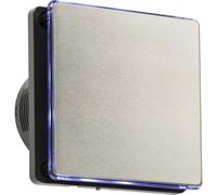 Knightsbridge EX004H LED Backlit Extractor Fan with Humidistat and Overrun Timer in Stainless Steel with Black Insert, 40.0 mm*156.0 mm*156.0 mm
