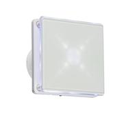 Knightsbridge 100mm/4 Led Back Lit Extractor Fan With Overrun Timer-White, EX003T