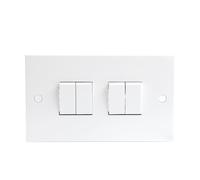 KnightsBridge 10A White 4G 2 Way 230V Electric Wall Plate Switch