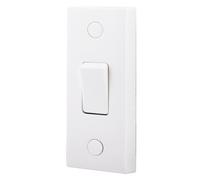 Knightsbridge SN127 White Square Edge 10AX 1G 2-Way Architrave Switch