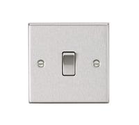 Knightsbridge 10AX 1G Intermediate Switch - Square Edge Brushed Chrome CS12BC