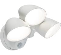 Knightsbridge 110-230V IP65 Triple Head White 30W Security Floodlight with PIR, Sensor, CCT and Manual Override