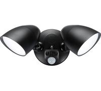Knightsbridge IP65 Twin Head 20W PIR CCT Security Floodlight Black 110-230V