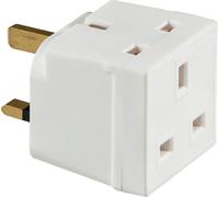 KnightsBridge 13 Amp Two Way Unfused Electrical Three Pin UK Mains Adaptor