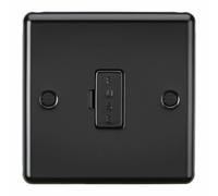 Knightsbridge 13A Fused Spur Unit - Matt Black - CL6MBB