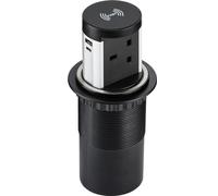 Knightsbridge 13A Pop up Socket with 10W Wireless Charger and Dual USB A+C (12V DC 1.5A) Max. 30W