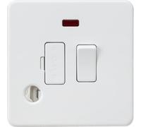 Knightsbridge 13A Switched Fused Spur with Neon and Flex Outlet - Matt White - SF6300FMW