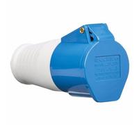 KnightsBridge 16A 230V IP44 Industrial 3 Pin 2P=E In-Line Caravan Female Socket