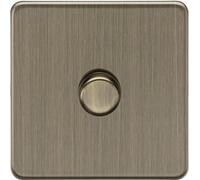 Knightsbridge 1G 2-way 10-200W (5-150W LED) Intelligent dimmer - Antique Brass