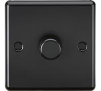 Knightsbridge 1G 2 Way 10-200W (5-150W LED) Intelligent dimmer - Matt Black
