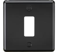 Knightsbridge 1G Grid Faceplate - Matt Black