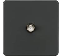 Knightsbridge SF0150SB Screwless 1G SAT TV Outlet Non-Isolated - Smoked Bronze
