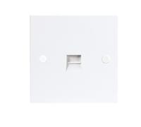 KnightsBridge 1G White Telephone Master Socket Flush Wall Switch