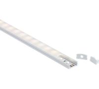Knightsbridge 1MSURW 1M Aluminium Profile - Surface Mount Flat in White