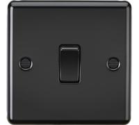 Knightsbridge 20A 1G DP Switch - Matt Black