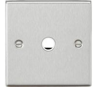 Knightsbridge CS8342BC Square Edge 20A Flex Outlet Plate - Brushed Chrome